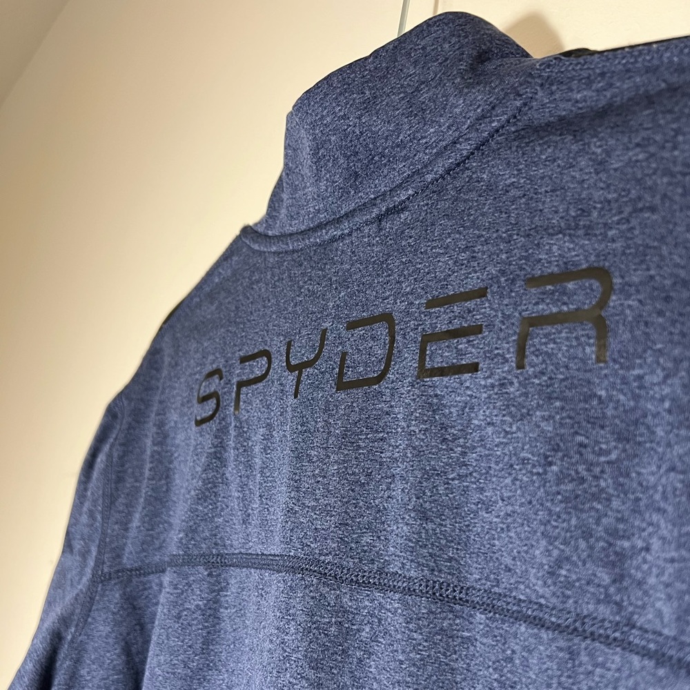 Spyder Active 1/4 Zip Performance Blue Pullover, … - image 3